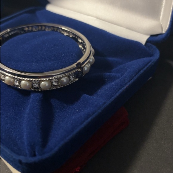 Camrose & Kross JBK Faux Pearl & Crystal Plated Silver-Tone Metal Bracelet - Picture 4 of 12